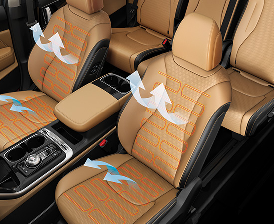 Seat warming and cooling ventilation