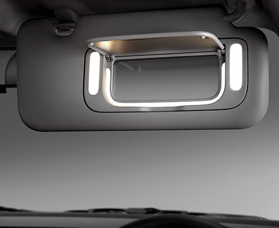 Sun visor illumination lamps