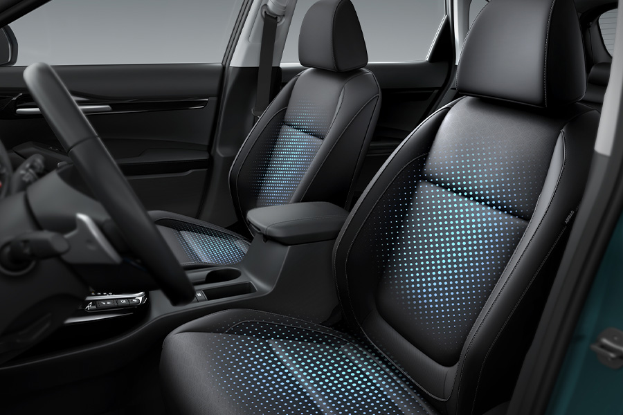 Heated and ventilated front seats