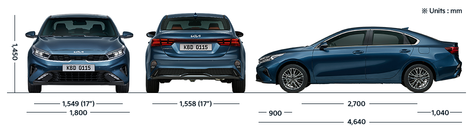 Kia Cerato Dimensions