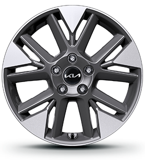 Dark metal gray alloy wheel